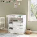 SMÅSTAD Changing table, white white, with 3 drawers, 90x79x100 cm