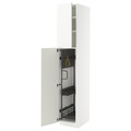METOD High cabinet with cleaning interior, white/Ringhult white, 40x60x220 cm