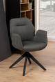 Swivel Chair Aura, auto return, dark grey/black