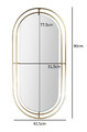 Mirror Avec, oval, gold