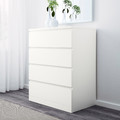 MALM Chest of 4 drawers, white, 80x100 cm
