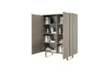 Two-Door Cabinet Verica 120 cm, biscuit oak/gold legs