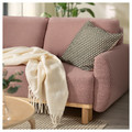 GRUNNARP 3-seat sofa-bed, Gunnared light brown-pink