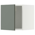 METOD Wall cabinet, white/Nickebo matt grey-green, 40x40 cm