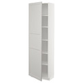 METOD High cabinet with shelves, white/Lerhyttan light grey, 60x37x200 cm