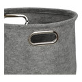 Felt Boxes Set of 2pcs, round, grey