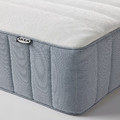 MALM Bed frame with mattress, white stained oak veneer/Valevåg extra firm, 180x200 cm