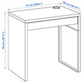MICKE Desk, black-brown, 73x50 cm