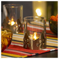 AROMATISK Tealight holder, glass/gold-colour, 9 cm