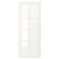 BODBYN Glass door, off-white, 40x100 cm