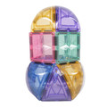 Cleverclixx Magnetic Tiles Small Curved Pack Pastel - 34 pieces, 3+