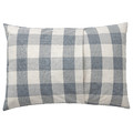 MÄVINN Cushion cover, check grey/heart red, 40x58 cm