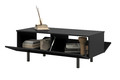Coffee Table with Storage Scalia II 120, matt black, black legs