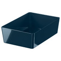 KUGGIS Box, black-blue, 18x26x8 cm