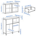 BESTÅ Storage combination w doors/drawers, black-brown Lappviken/Sindvik/Stubbarp black-brown clear glass, 120x42x240 cm