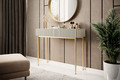 Modern Console Table Dresser Dressing Table Nicole, cashmere, gold legs