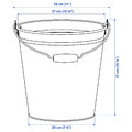 ÅKERBÄR Bucket/plant pot, in/outdoor dark blue, 10 l