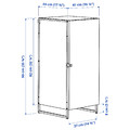 JOSTEIN Shelving unit with door, in/outdoor/white, 41x44x90 cm