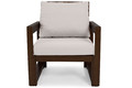 Outdoor Furniture Set Malta for 4 persons, dark brown/grey