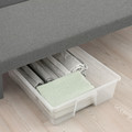 SALSTAD 3-seat sofa-bed, Knisa light grey