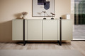 Four-Door Cabinet Verica 200cm, cashmere/black legs