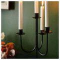 HÖSTAGILLE Candelabra, black, 37 cm