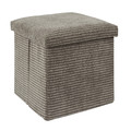 Folding Pouffe, corduroy, taupe