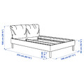 SAGESUND Upholstered bed frame, Diseröd brown,140x200 cm