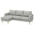 SALTSJÖBADEN Cover f 3-seat sofa w chaise longue, Tonerud grey