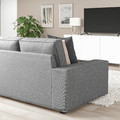 KIVIK U-shaped sofa, 6 seat, Tibbleby beige/grey