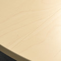 MITTZON Conference table, round birch veneer/white, 120x75 cm