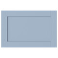 SANNIDAL Door with hinges, blue, 60x40 cm