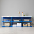 PLATSA Open shelving unit, blue, 180x42x63 cm