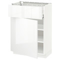 METOD / MAXIMERA Base cabinet with drawer/door, white/Ringhult white, 60x37 cm