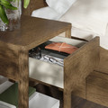 TONSTAD Bedside table, brown stained oak veneer, 40x40x59 cm