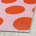 KÖRFÄLTSPIL Door mat, pink orange/circle pattern, 40x60 cm