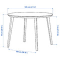 LISABO / LISABO Table and 4 chairs, black/Tallmyra black/grey, 105 cm