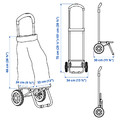 RADARBULLE Shopping bag on wheels, black, 33x24x68 cm/38 l