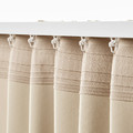 ANNAKAJSA Room darkening curtains, 1 pair, beige, 145x300 cm