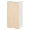 SMÅSTAD / PLATSA Wardrobe, white/birch, 60x42x123 cm