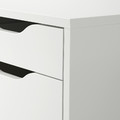 ALEX Drawer unit on castors, white/black, 36x50 cm