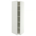 METOD High cabinet with shelves, white/Aspudden light grey, 60x60x200 cm