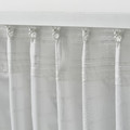 MÄSTERROT Curtains, 1 pair, white white/grid with heading tape, 145x300 cm