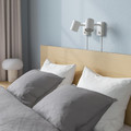MALM Bed frame with mattress, white stained oak veneer/Valevåg extra firm, 180x200 cm