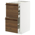 METOD/MAXIMERA Base cb 2 frnts/2 low/1 md/1 hi drw, white/Stensta dark brown ash veneer, 40x60 cm