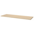 LAGKAPTEN / SPÄND Desk, white stained oak effect/black, 200x60 cm