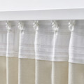GINSTMOTT Curtains, 1 pair, beige/with heading tape, 145x300 cm