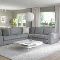 KIVIK Corner sofa, 5-seat, Tibbleby beige/grey