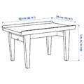 GUTTANE Side table, oak, 58x39 cm