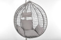 Hanging Cocoon Chair BAHAMA, in-/outdoor, grey